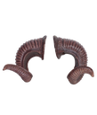 Ram Horns  (17cm) PU Foam Brown