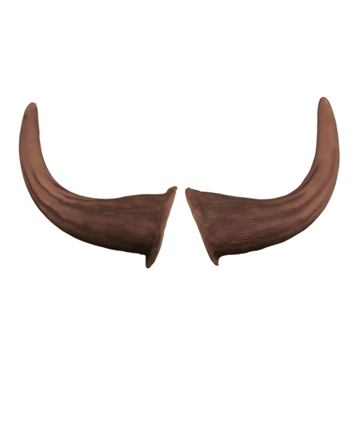 Cow Horns (20cm) PU Foam Brown