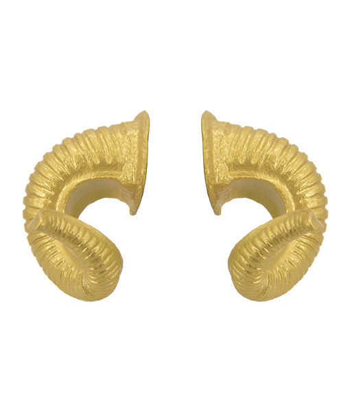 Ram Horns  (17cm) PU Foam Gold