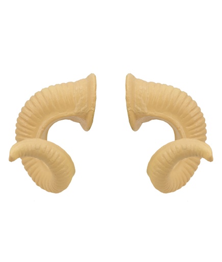 [3D-P-MH1] Ram Horns  (17cm) PU Foam Flesh